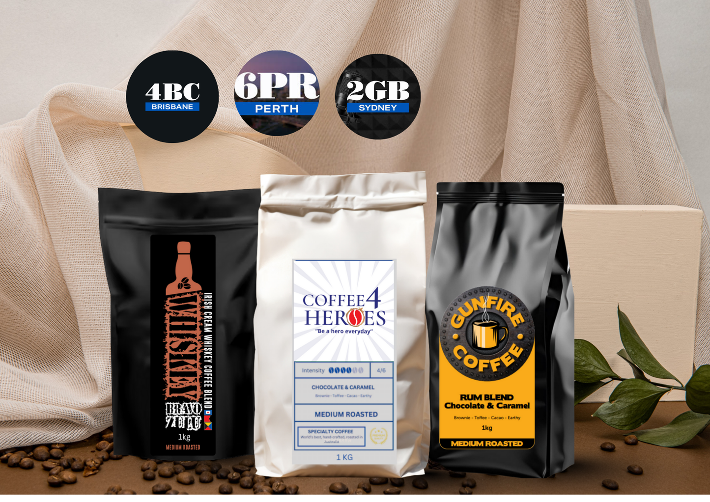Father's Day Special- 1KG Coffee4Heroes + 1KG Whiskey Bravo Zulu + 1KG Gunfire