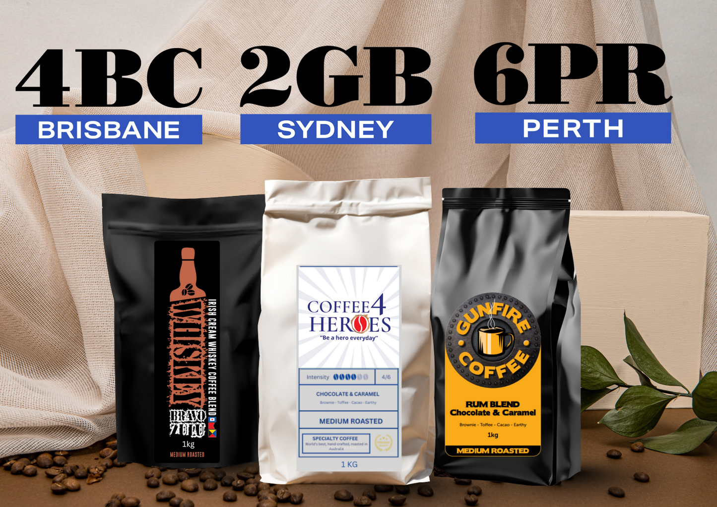 Father's Day Special- 1KG Coffee4Heroes + 1KG Whiskey Bravo Zulu + 1KG Gunfire