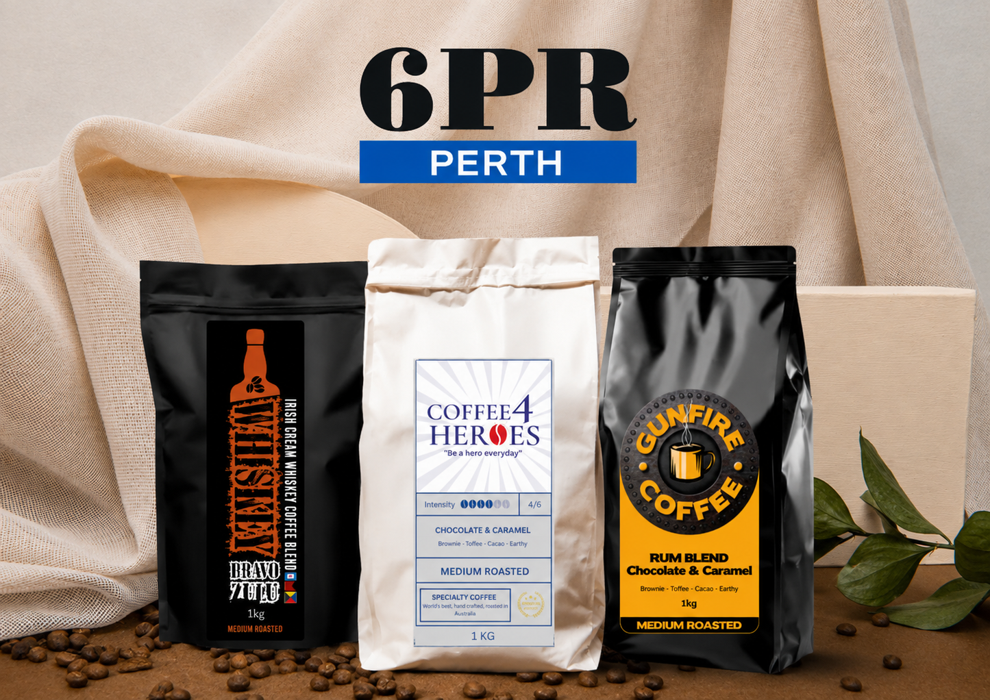 6PR - Father's Day Special- 1KG Coffee4Heroes + 1KG Whiskey Bravo Zulu + 1KG Gunfire