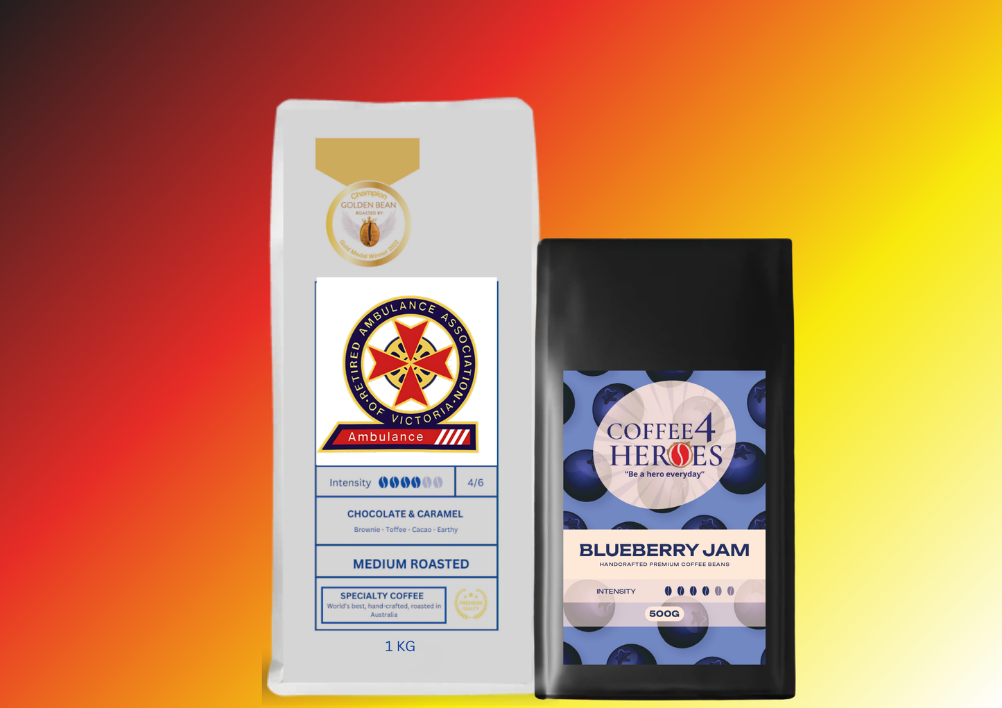 TRAAVI- Coffee Package- 1KG Coffee4Heroes + 500G specialty coffee