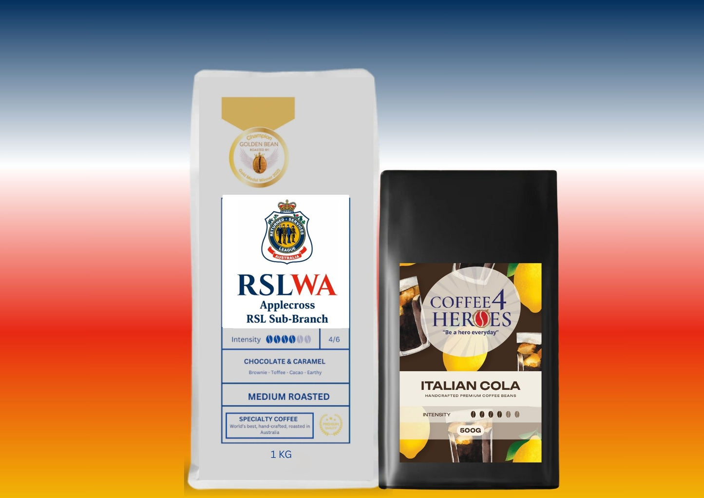 RSLWAA- Coffee Package- 1KG Coffee4Heroes + 500G specialty coffee