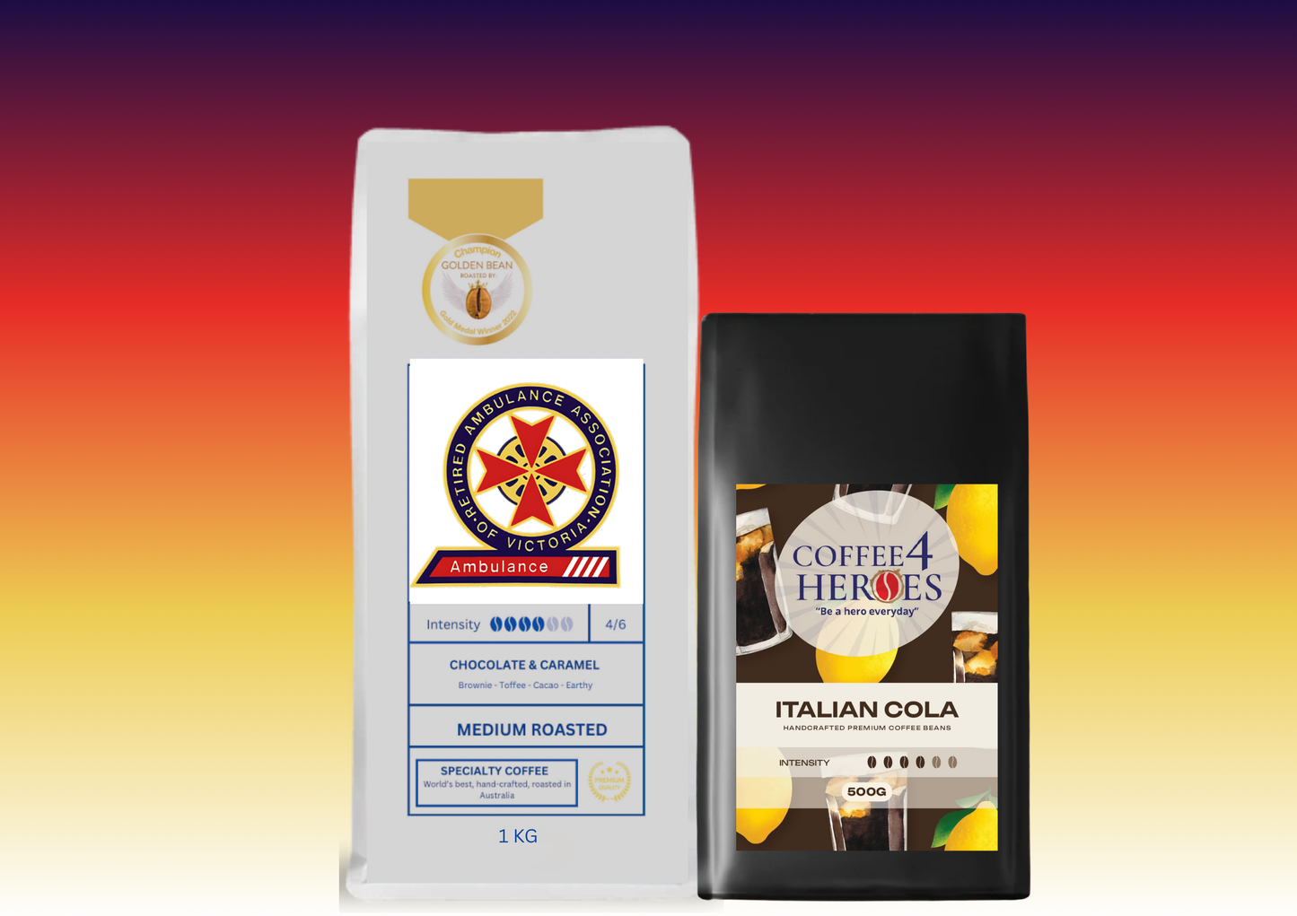 TRAAVI- Coffee Package- 1KG Coffee4Heroes + 500G specialty coffee