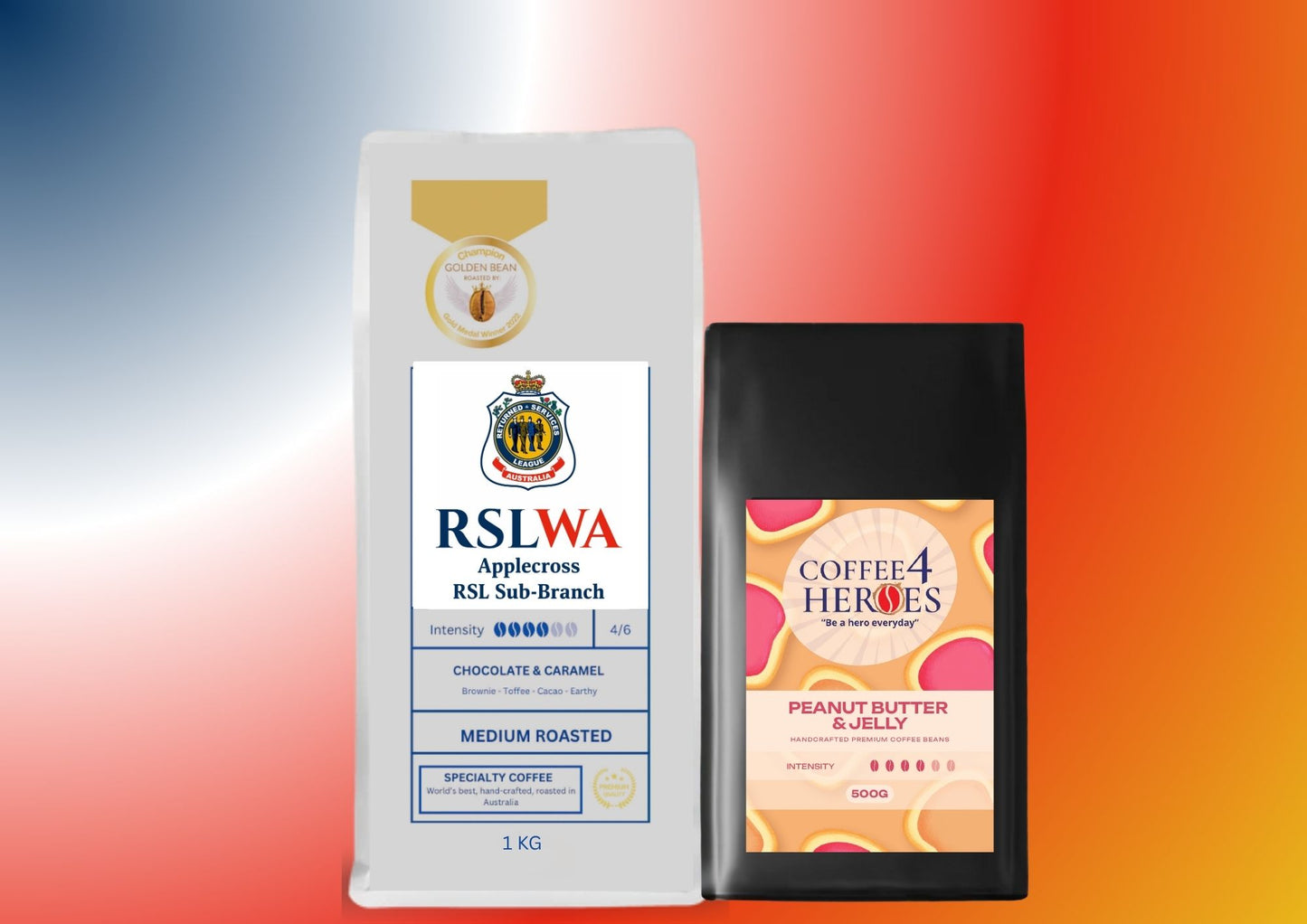 RSLWAA- Coffee Package- 1KG Coffee4Heroes + 500G specialty coffee