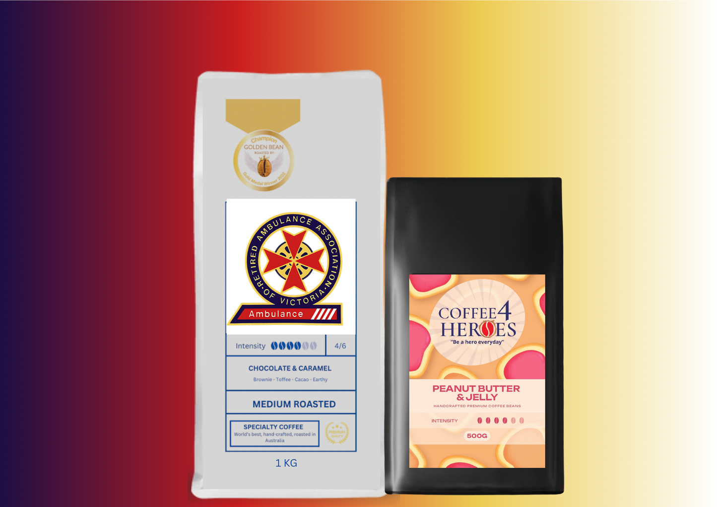 TRAAVI- Coffee Package- 1KG Coffee4Heroes + 500G specialty coffee
