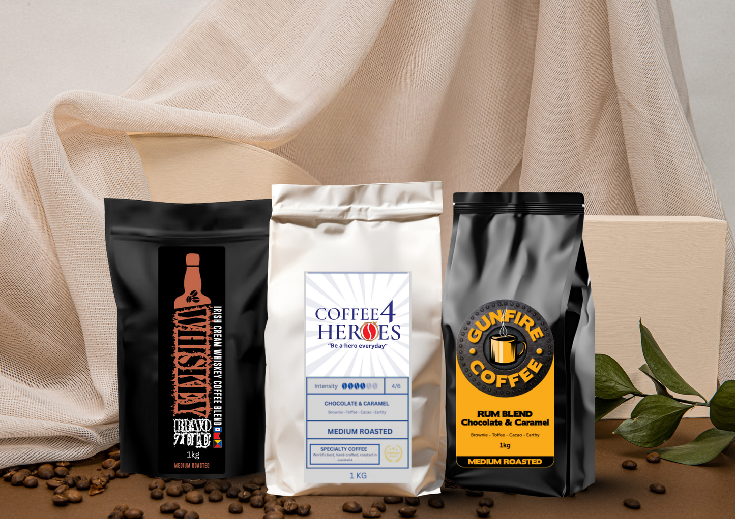 Father's Day Special- 1KG Coffee4Heroes + 1KG Whiskey Bravo Zulu + 1KG Gunfire- TPOTH