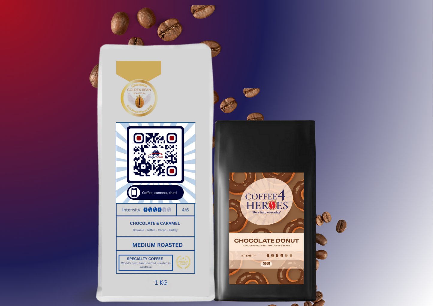Frontline- Coffee Package- 1KG Coffee4Heroes + 500G specialty coffee