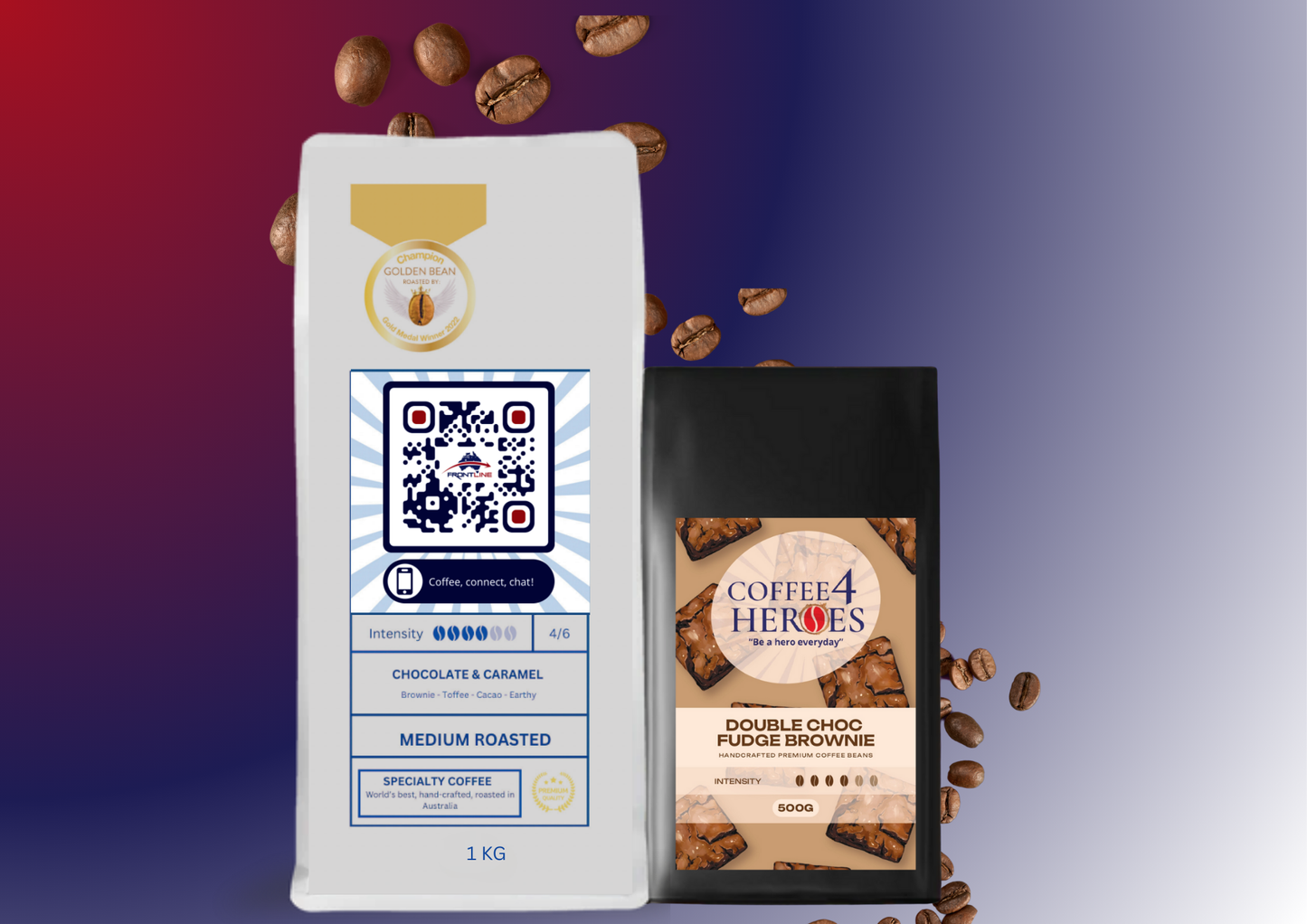 Frontline- Coffee Package- 1KG Coffee4Heroes + 500G specialty coffee