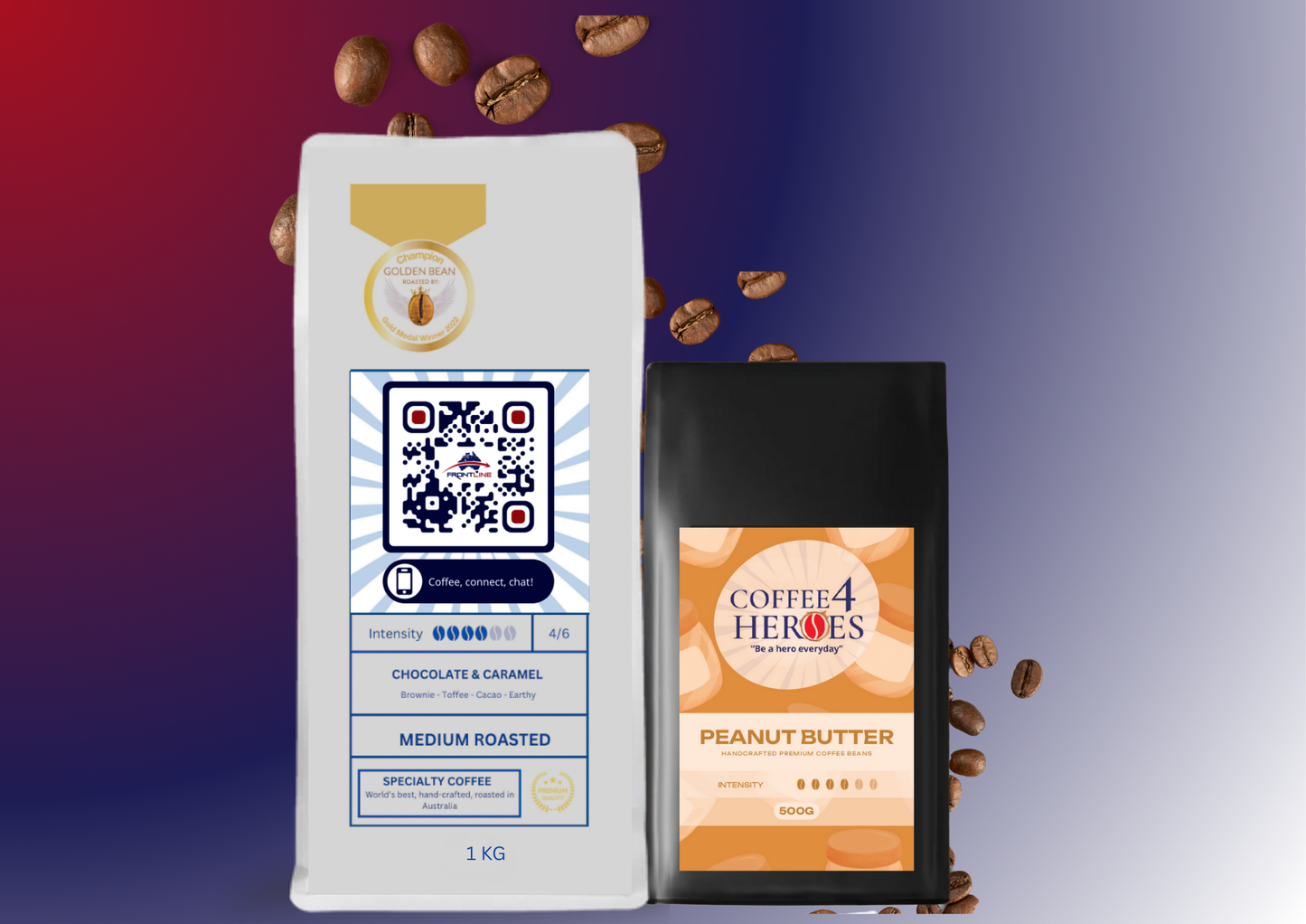Frontline- Coffee Package- 1KG Coffee4Heroes + 500G specialty coffee