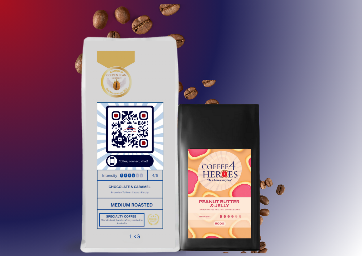Frontline- Coffee Package- 1KG Coffee4Heroes + 500G specialty coffee