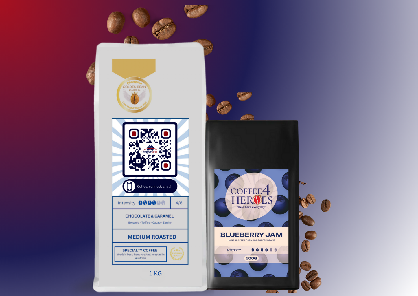 Frontline- Coffee Package- 1KG Coffee4Heroes + 500G specialty coffee