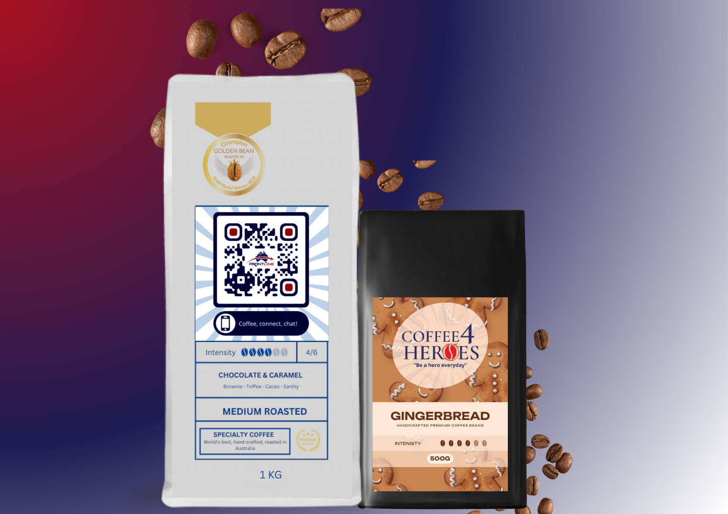 Frontline- Coffee Package- 1KG Coffee4Heroes + 500G specialty coffee