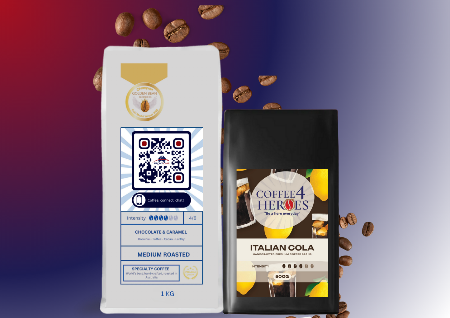 Frontline- Coffee Package- 1KG Coffee4Heroes + 500G specialty coffee