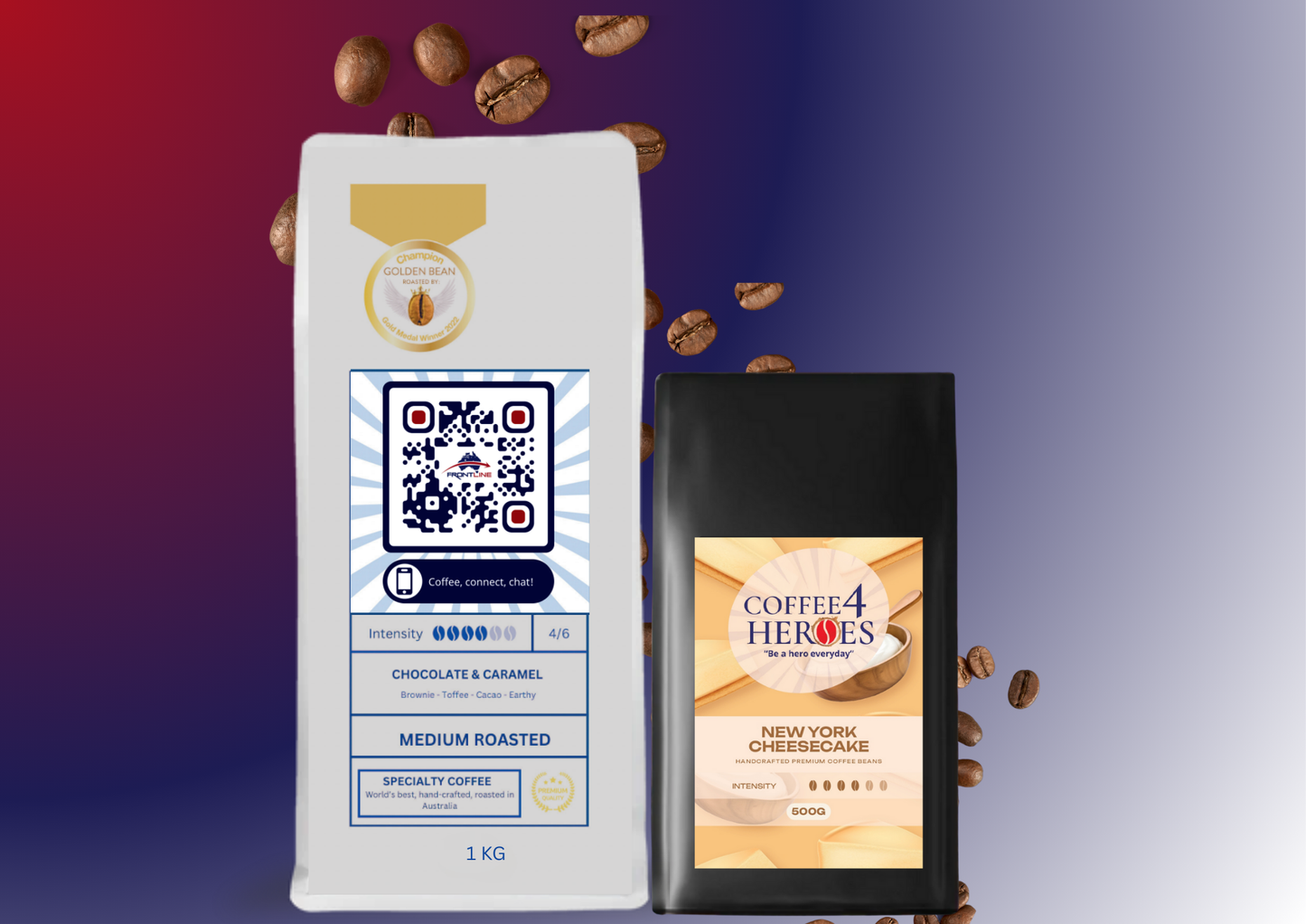 Frontline- Coffee Package- 1KG Coffee4Heroes + 500G specialty coffee