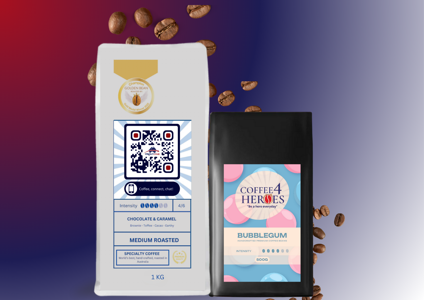 Frontline- Coffee Package- 1KG Coffee4Heroes + 500G specialty coffee