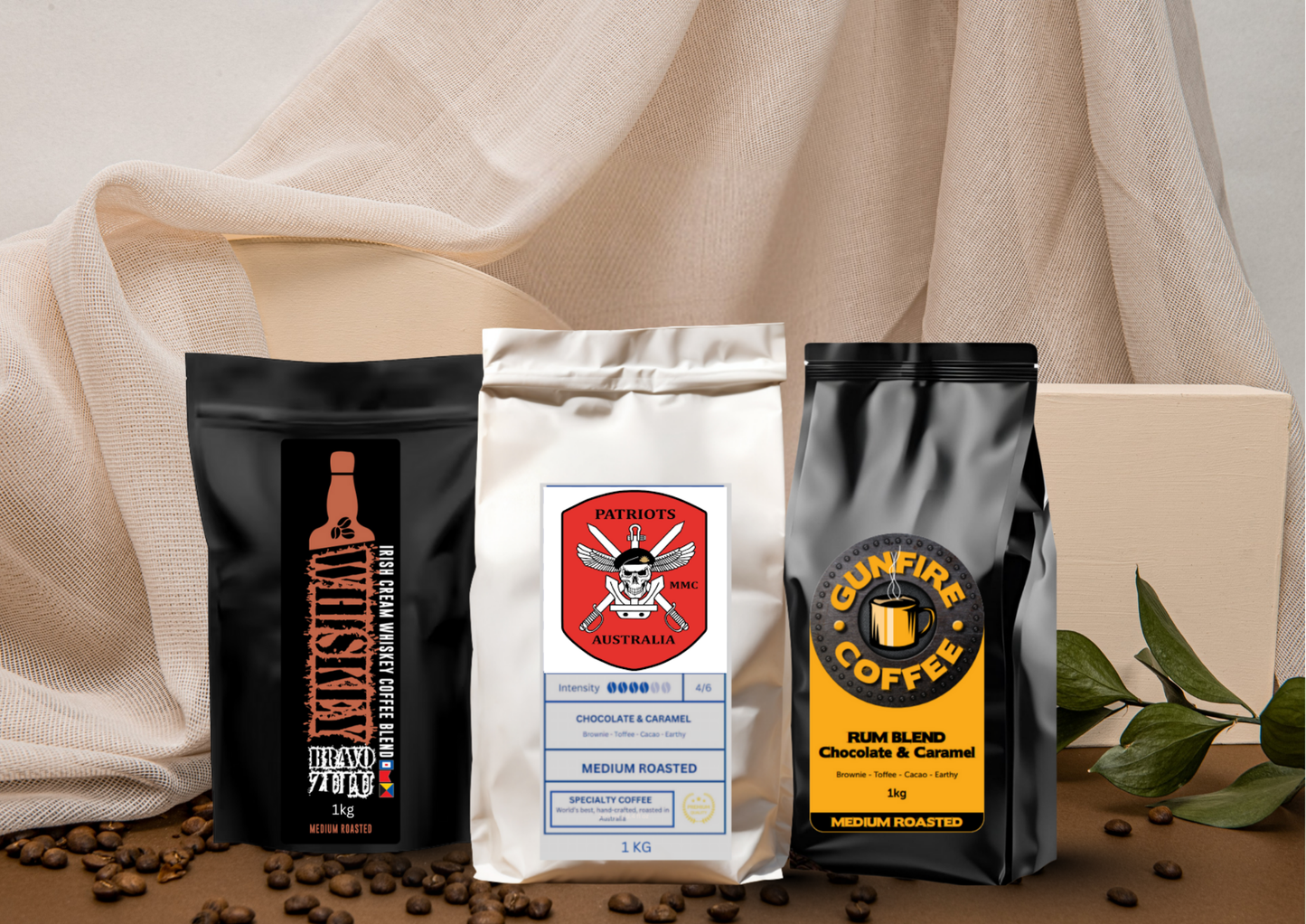 Father's Day Special- 1KG Coffee4Heroes + 1KG Whiskey Bravo Zulu + 1KG Gunfire- Patriots