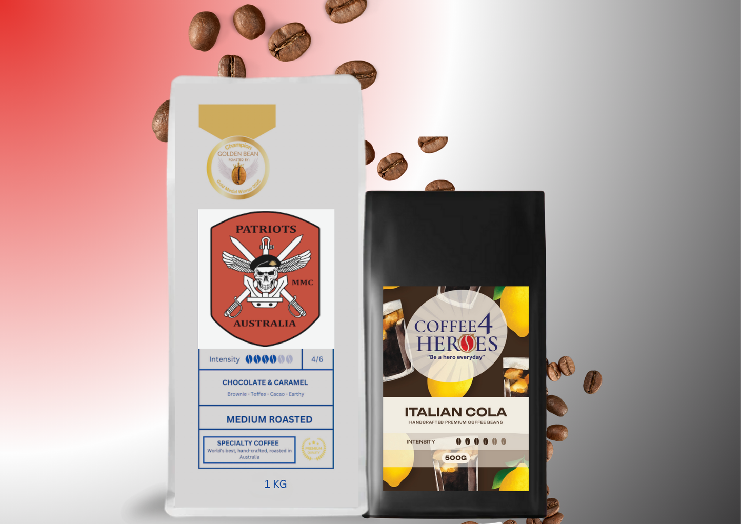 Patriots- Coffee Package- 1KG Coffee4Heroes + 500G specialty coffee