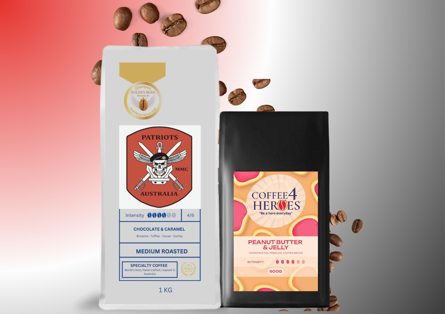 Patriots- Coffee Package- 1KG Coffee4Heroes + 500G specialty coffee