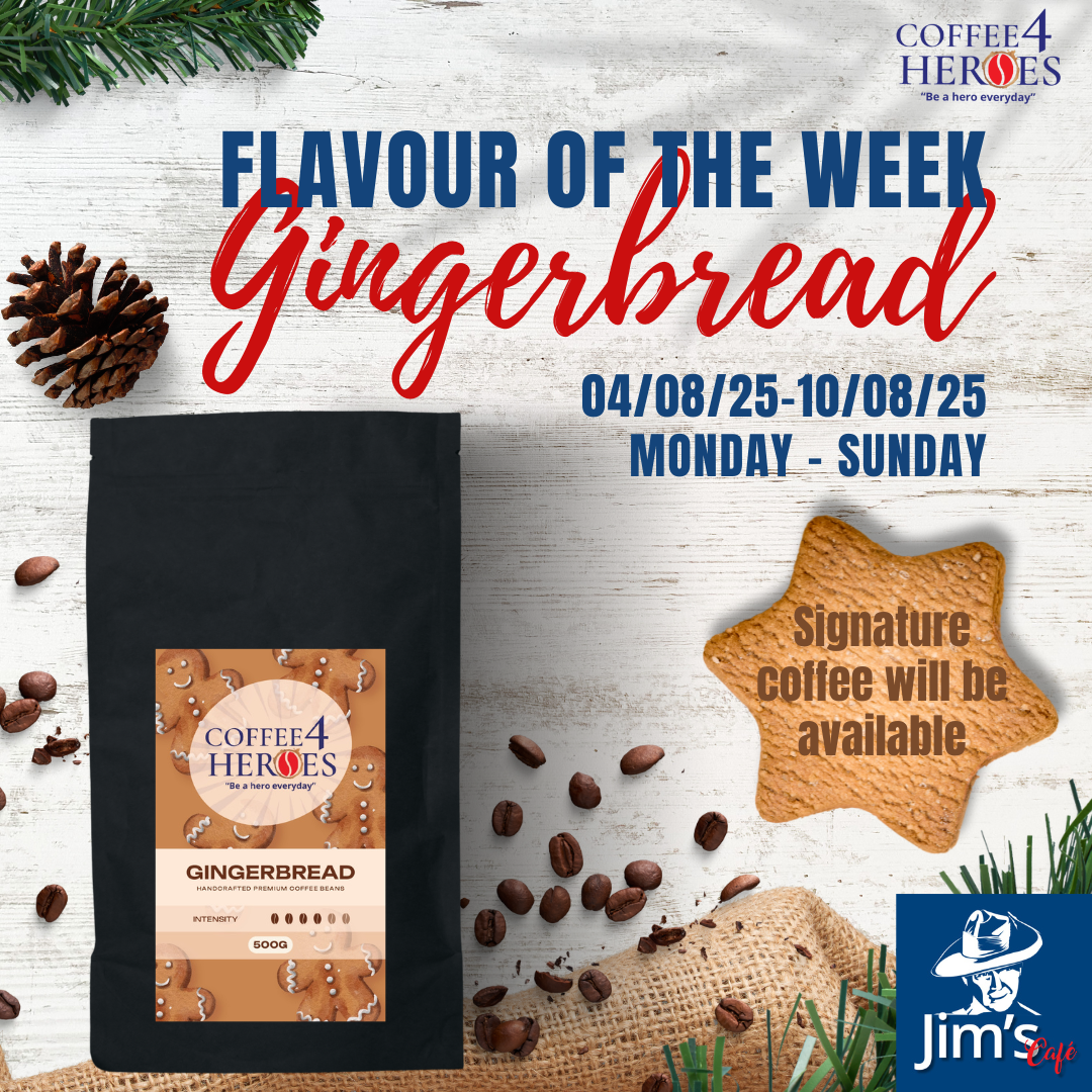 Flavour of the Week at Jim’s Café: Gingerbread Flavoured Coffee - A Cup Full of Comfort and Cheer