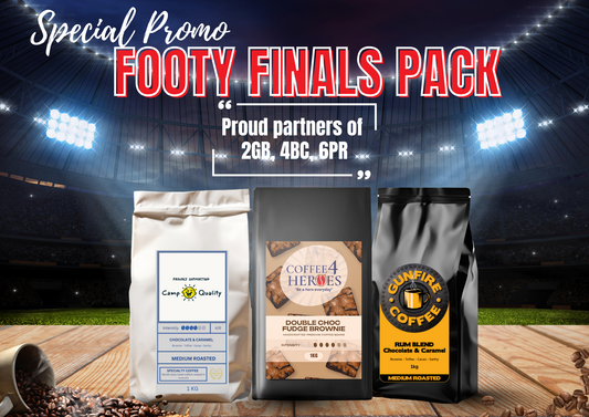 Footy Finals Pack - 1kg Signature + 1kg Double Choc Fudge Brownie + 1kg Gunfire- CQ